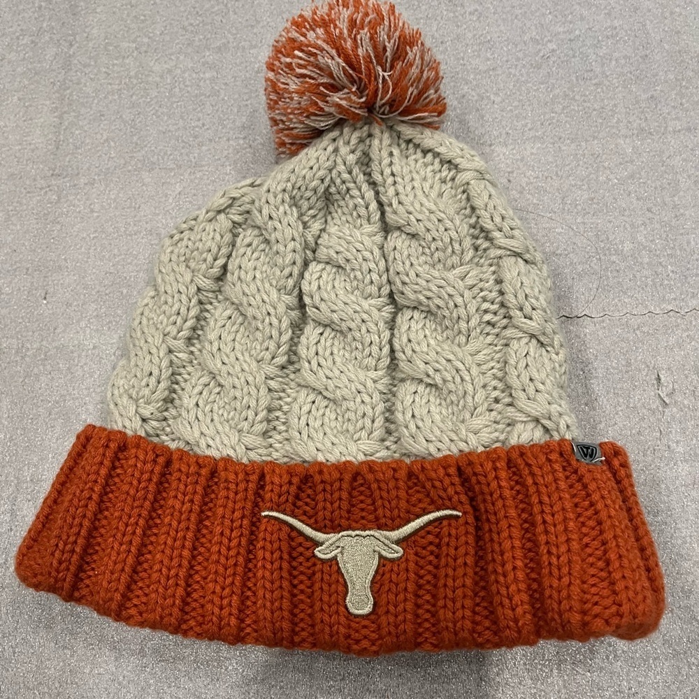 Top of the World Cream Orange Knit Beanie